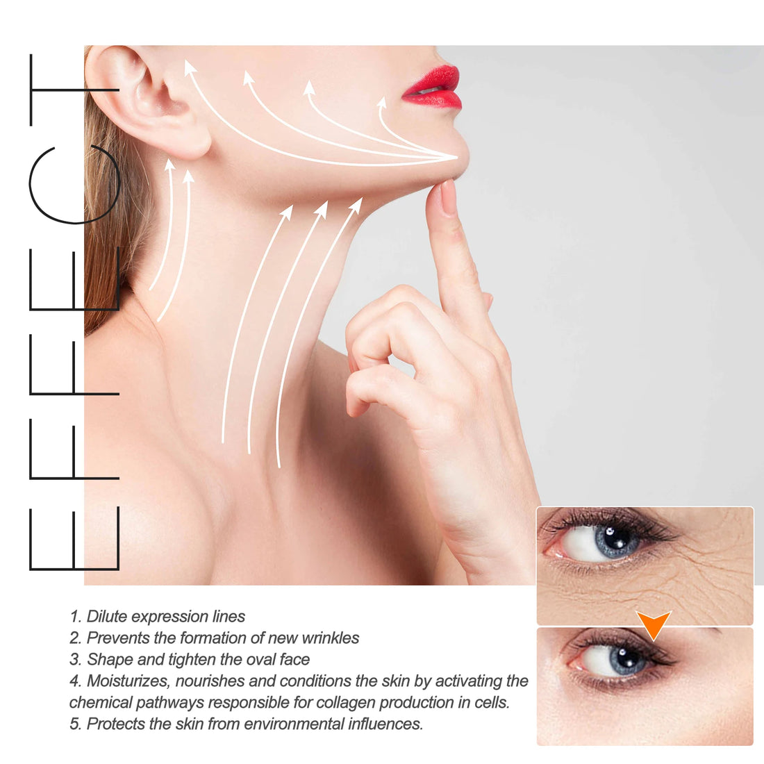 OUHOE 30ml Anti-Wrinkle Firming Capsule Essence Lightweight Fast Absorbing Moisturizing Hydrating Nourishing Face Serum for Daily Skin Care