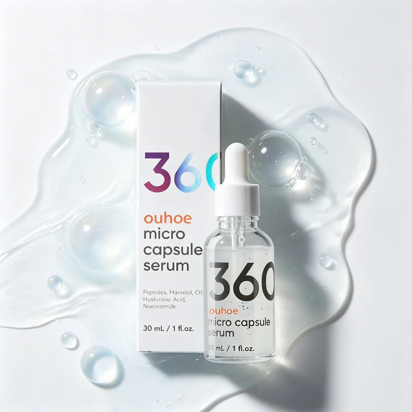 OUHOE 30ml Anti-Wrinkle Firming Capsule Essence Lightweight Fast Absorbing Moisturizing Hydrating Nourishing Face Serum for Daily Skin Care