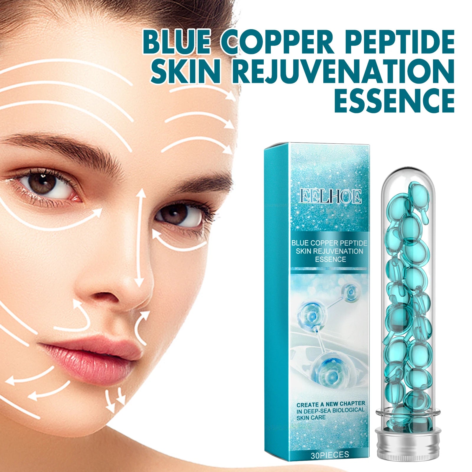 30PCS Facial Serum Capsules Deep Moisturizing Enhance Smoothness Rejuvenating Skin Boosts Elasticity Improve Skin Texture Firming Face Serum