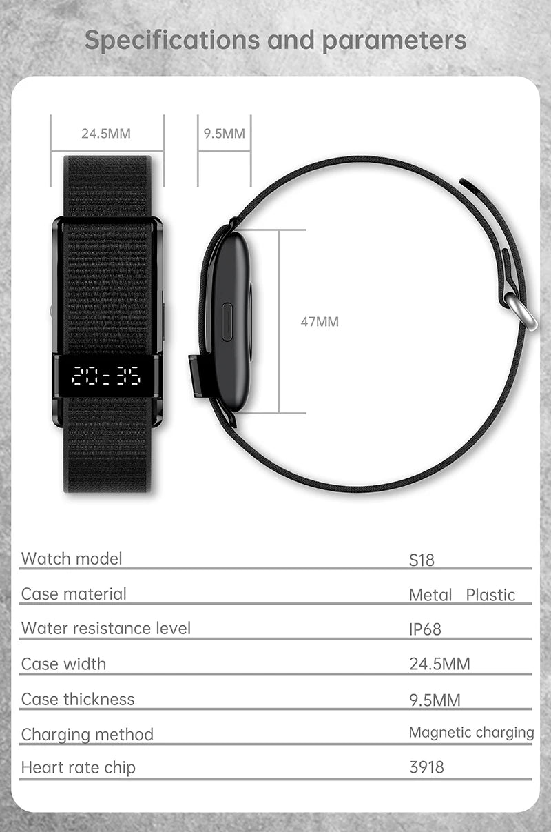 New Sport Fitness Tracker Time Display GPS Smart Bracelet Health Monitoring Pedometer Call Reminder Waterproof Smart Wristband