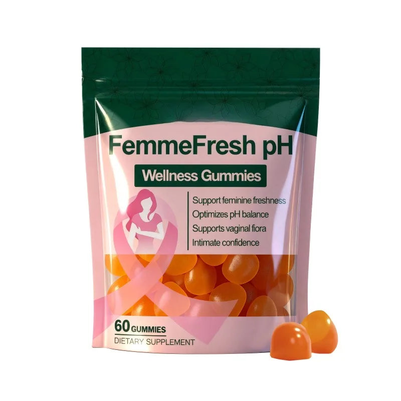 PH Wellness Gummie supplement with VitaminC,Cranberry and Pineapple Support Woman PH Balance & Digestive System Health 60 Count
