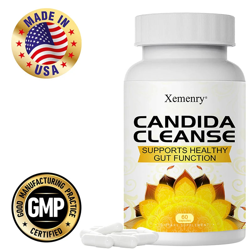 Candida Cleanse - Support Intestinal Detox & Cleansing, Balances Intestinal Flora, Metabolism, Supports Gut, Digestive Health