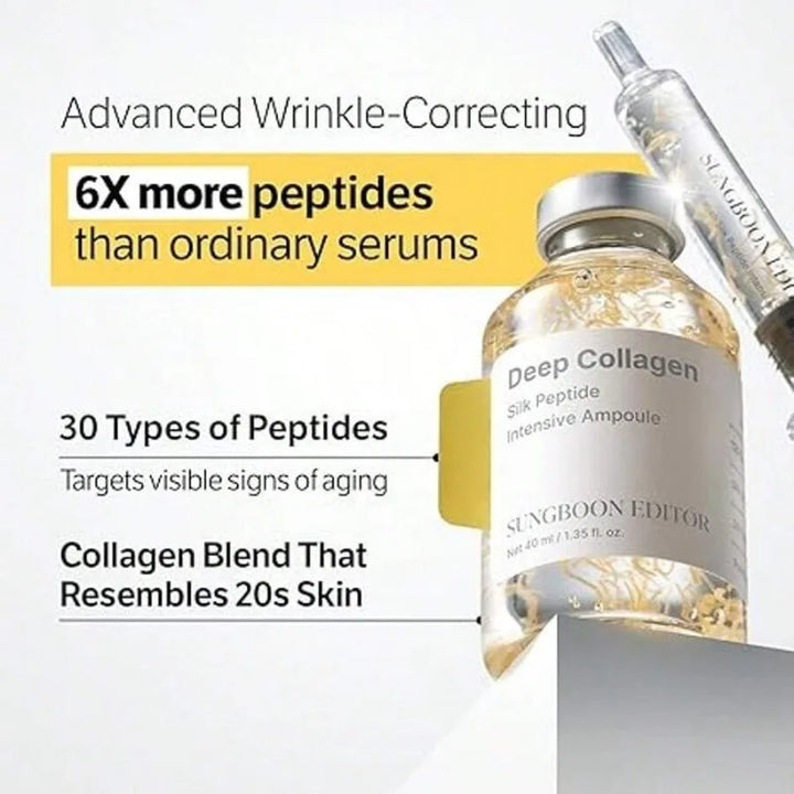 Silk Peptide Intensive Lifting Ampoule |Anti-Aging Serum For Face With Collagen & 30 Peptide Complex Skin Tightening & Firming