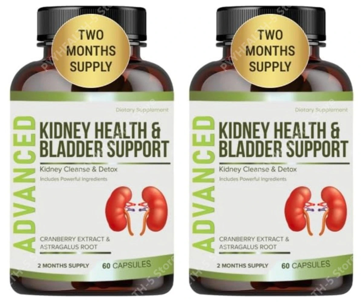 Kidney Cleanse Detox Capsules Bladder Urinary Support with Chanca Piedra, Cranberry, Juniper Berries Vegetable Capsule 60 Counts