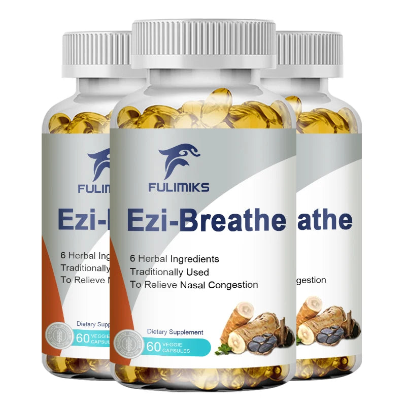 FULIMIKS Respiratory & Nasal Health Capsules, 6 Herbal, Relieves Stuffy Nose, Congestion, Rhinitis & Supports Breathing Comfort
