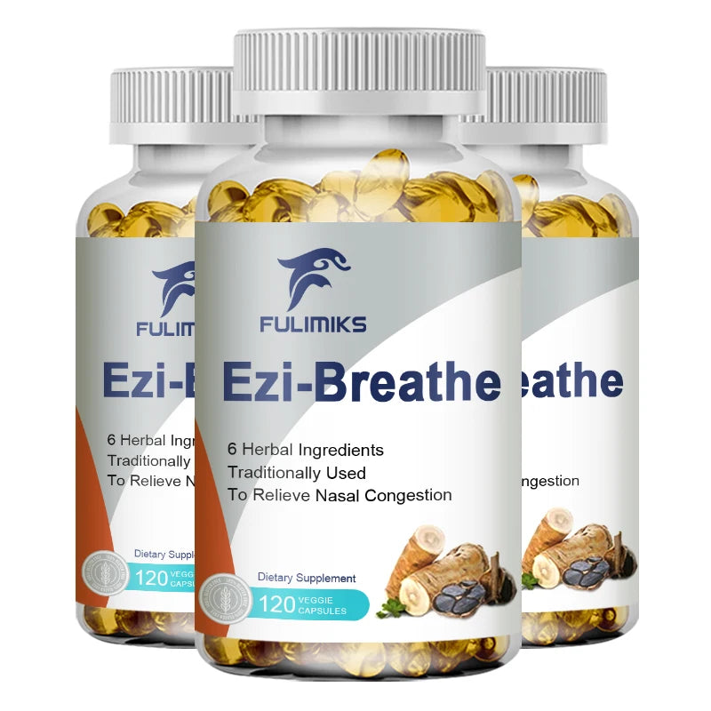 FULIMIKS Respiratory & Nasal Health Capsules, 6 Herbal, Relieves Stuffy Nose, Congestion, Rhinitis & Supports Breathing Comfort