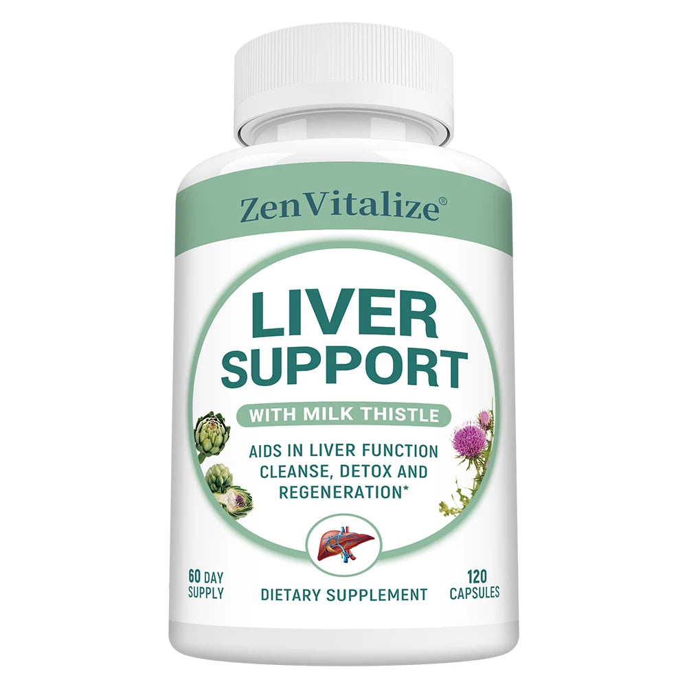Liver Detox & Cleanse - Supports Healthy Liver Detoxification, Antioxidants, Improves Indigestion, with Milk Thistle, Dandelion
