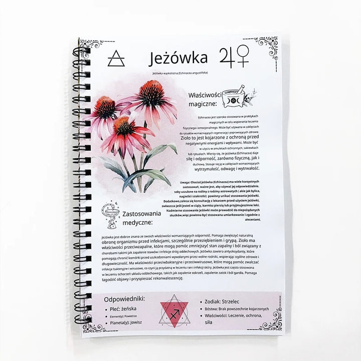 The Lost Book of Herbal Remedies Spiral Notebook Polish Edition Cover Journal for Herbalists & Natural Wellness Notes