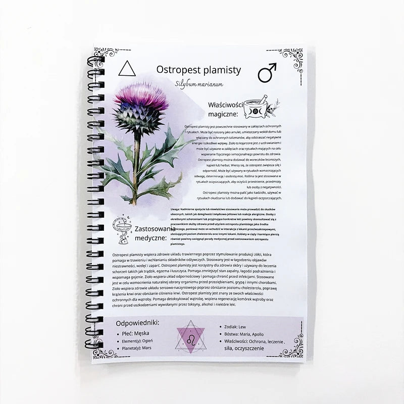 The Lost Book of Herbal Remedies Spiral Notebook Polish Edition Cover Journal for Herbalists & Natural Wellness Notes