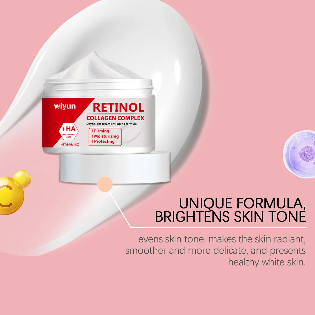 Retinol Face Moisturizing Cream Anti-Wrinkle Anti-Aging Firming Lifting Hydrating Shrink Pores Fade Fine Lines Skin Care Product