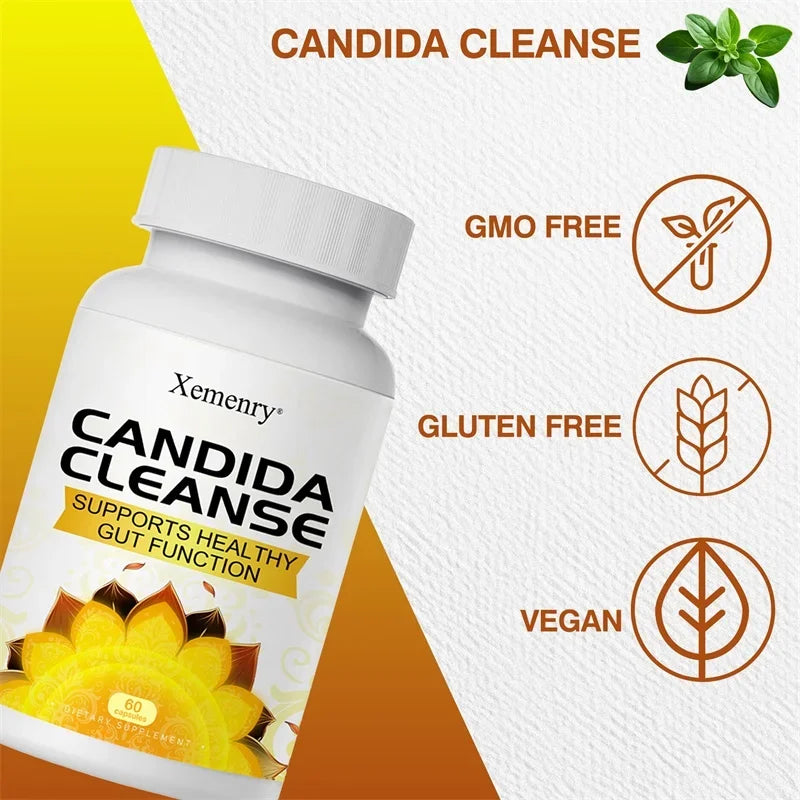 Candida Cleanse - Support Intestinal Detox & Cleansing, Balances Intestinal Flora, Metabolism, Supports Gut, Digestive Health