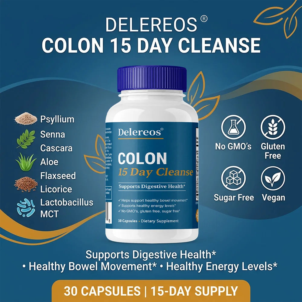 15 Day Cleanse and Detox Capsules - Supports Gut Health, Improves Digestion, Metabolism and Promotes Weight Management
