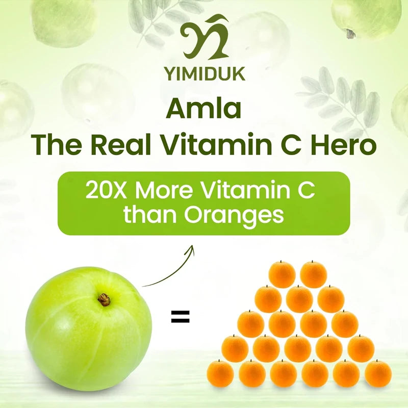Organic Amla Capsules, Support Collagen, Fights Free Radicals & Daily Wellness, Antioxidant Power for Immunity & Skin Health