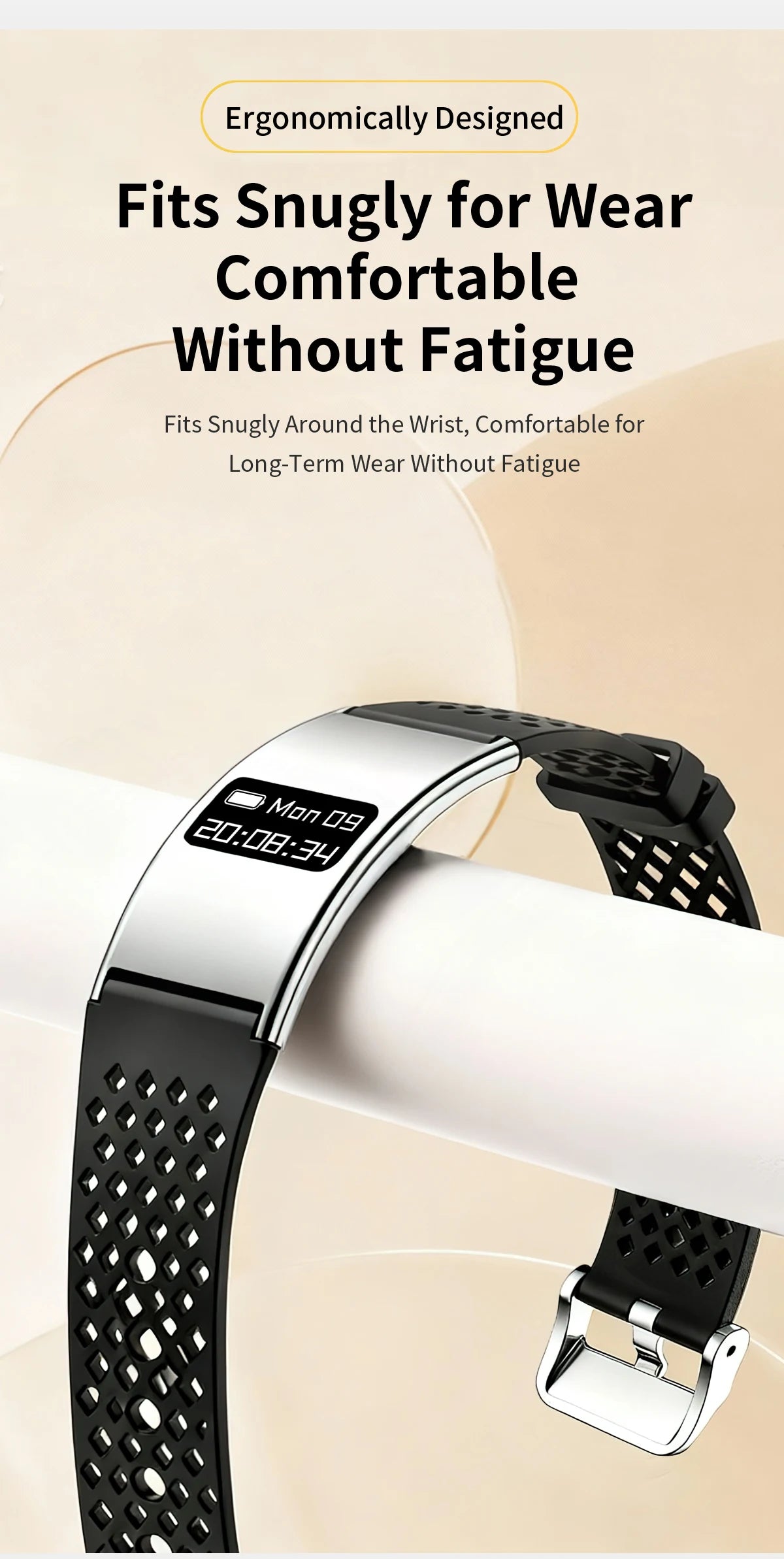 LIGE New 2.8mm Ultra-thin Smart Wristbands Heart Rate Health Monitoring Smart Bracelet Waterproof Sports Electronic Smart Watch