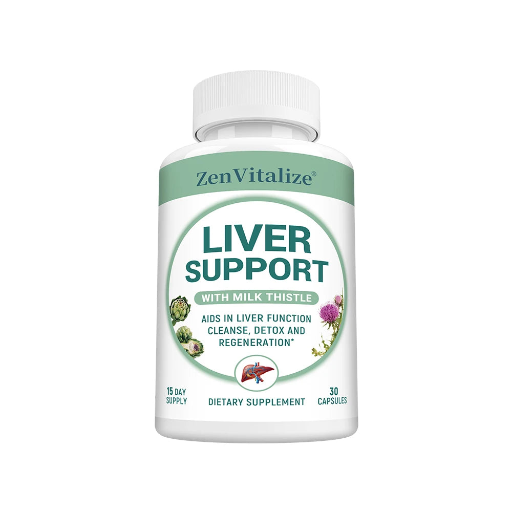 Liver Detox & Cleanse - Supports Healthy Liver Detoxification, Antioxidants, Improves Indigestion, with Milk Thistle, Dandelion