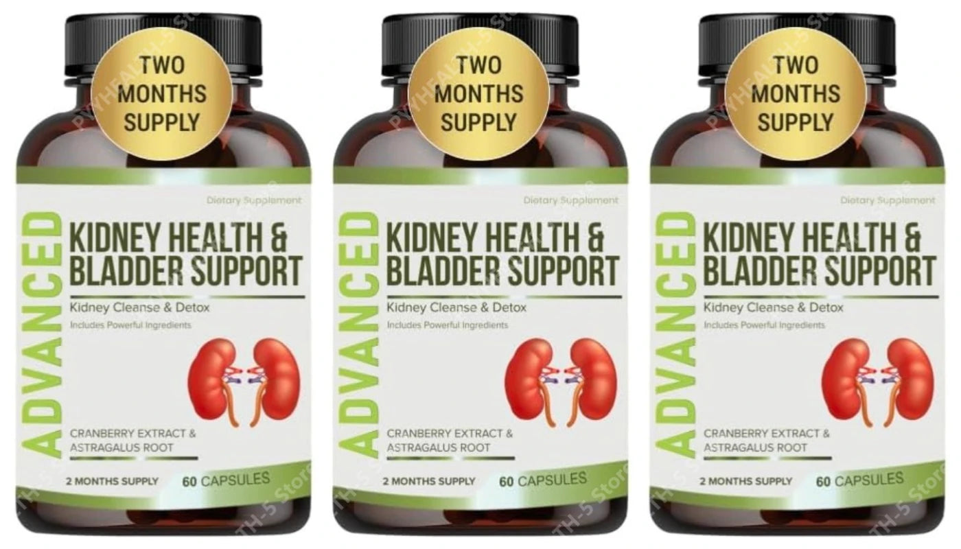 Kidney Cleanse Detox Capsules Bladder Urinary Support with Chanca Piedra, Cranberry, Juniper Berries Vegetable Capsule 60 Counts