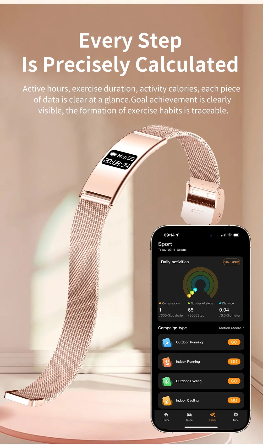 LIGE New 2.8mm Ultra-thin Smart Wristbands Heart Rate Health Monitoring Smart Bracelet Waterproof Sports Electronic Smart Watch