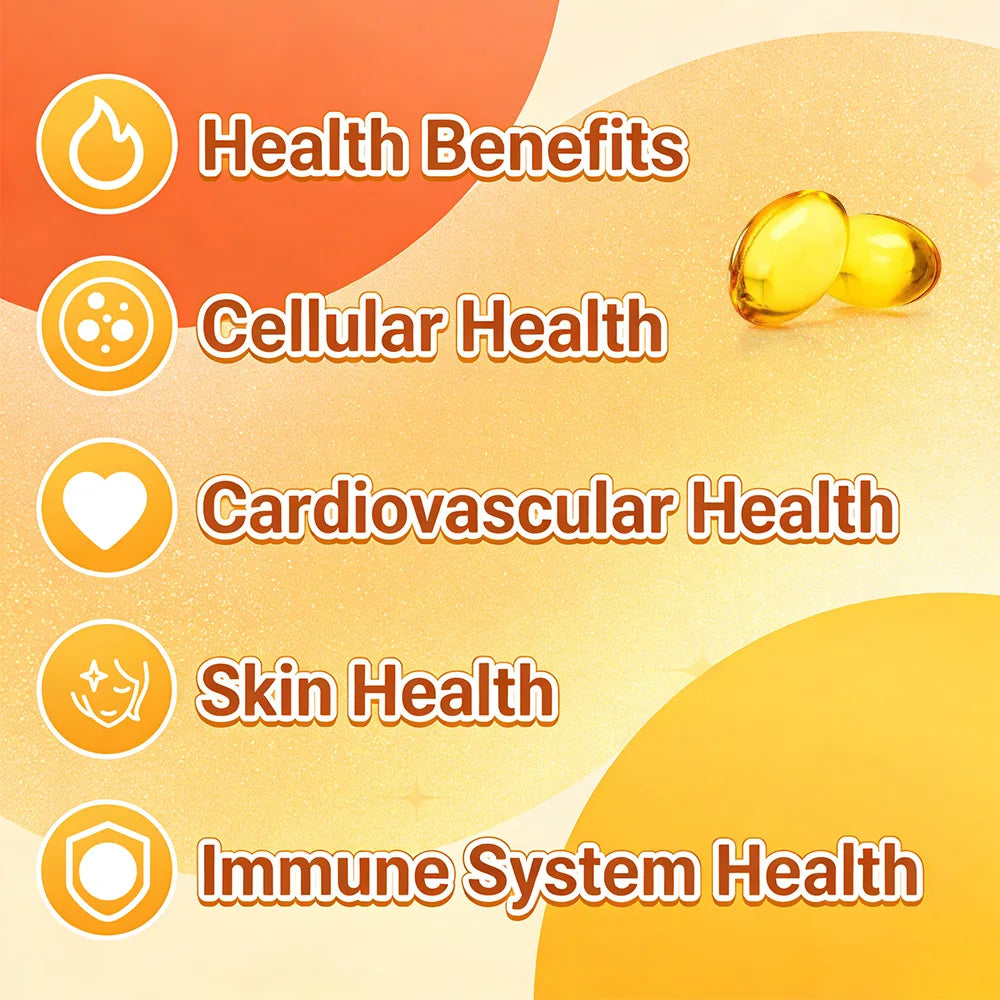 Vitamin E 1000 IU Anti-Aging Skin Supplement - Repair Skin Enhance Immunity, Antioxidant Improve Skin Quality