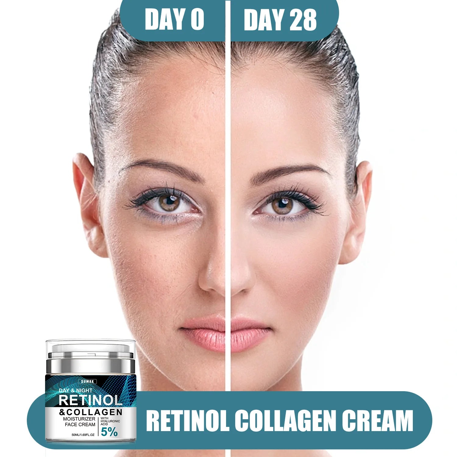 Retinol Anti Aging Face Cream Collagen Wrinkle Remover Hyaluronic Acid Moisturizing Creams Skincare Fade Fine Line Products 50ML