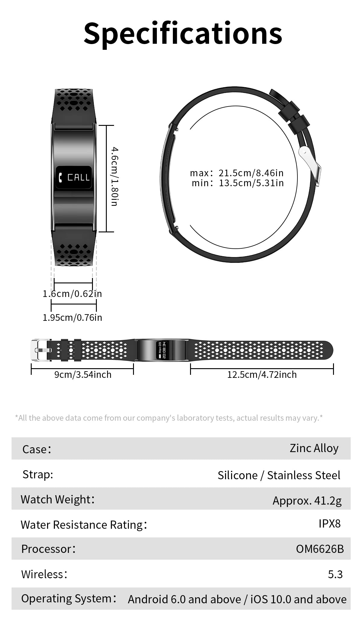 LIGE New 2.8mm Ultra-thin Smart Wristbands Heart Rate Health Monitoring Smart Bracelet Waterproof Sports Electronic Smart Watch