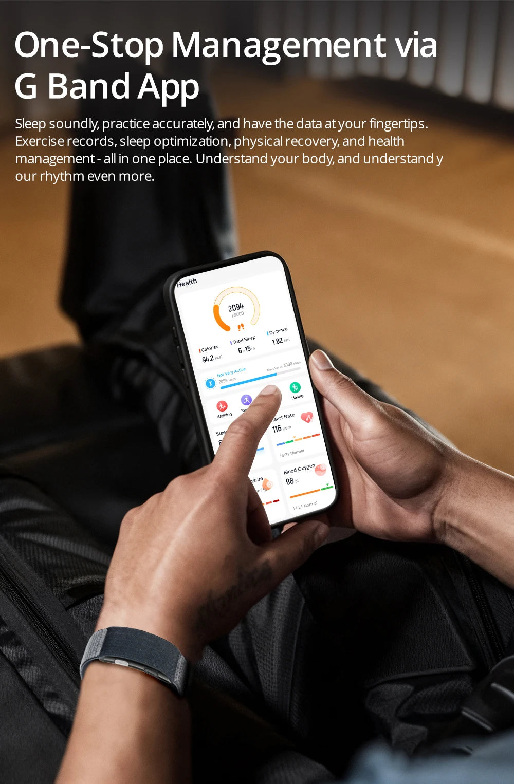 Screenless ECG HRV Smart Bracelet Heart Rate Blood Pressure Monitor Health Waterproof Multiple Sports Fitness Smart Bands Men