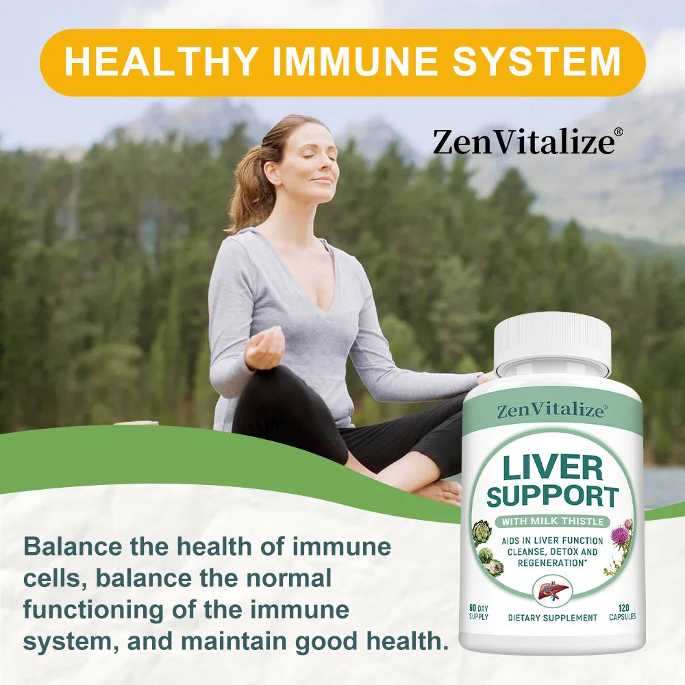 Liver Detox & Cleanse - Supports Healthy Liver Detoxification, Antioxidants, Improves Indigestion, with Milk Thistle, Dandelion