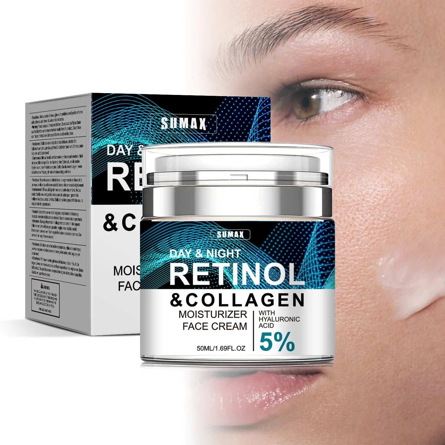 Retinol Anti Aging Face Cream Collagen Wrinkle Remover Hyaluronic Acid Moisturizing Creams Skincare Fade Fine Line Products 50ML