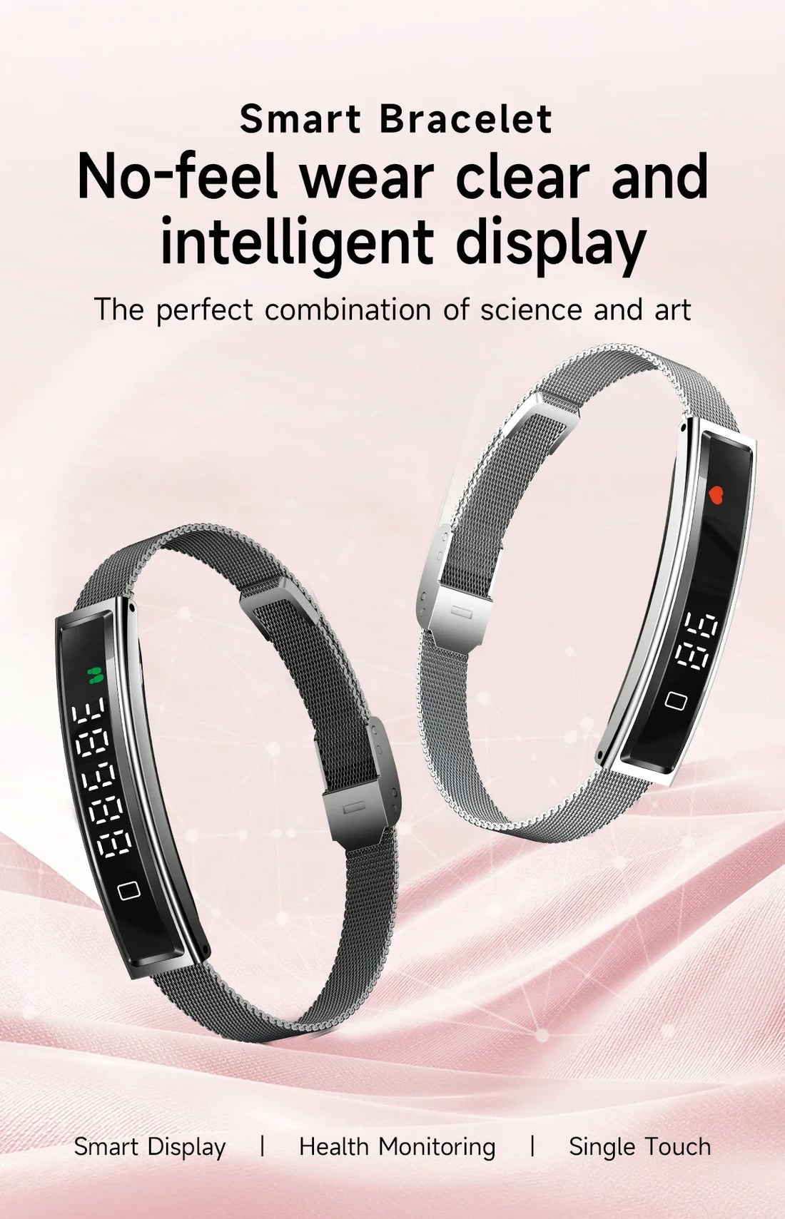 Women Smart Bracelet With Heart Rate Monitor Activity Fitness Tracker Sports Wristband Waterproof Smart Watch Men Smartband