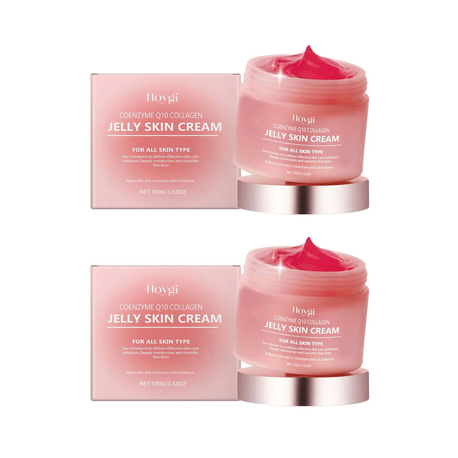 Collagen Jelly Cream Deeply Moisturizing Smooth Skin Tightening Fade Fine Lines Soothing Brightening Hydrating Facial Gel Cream