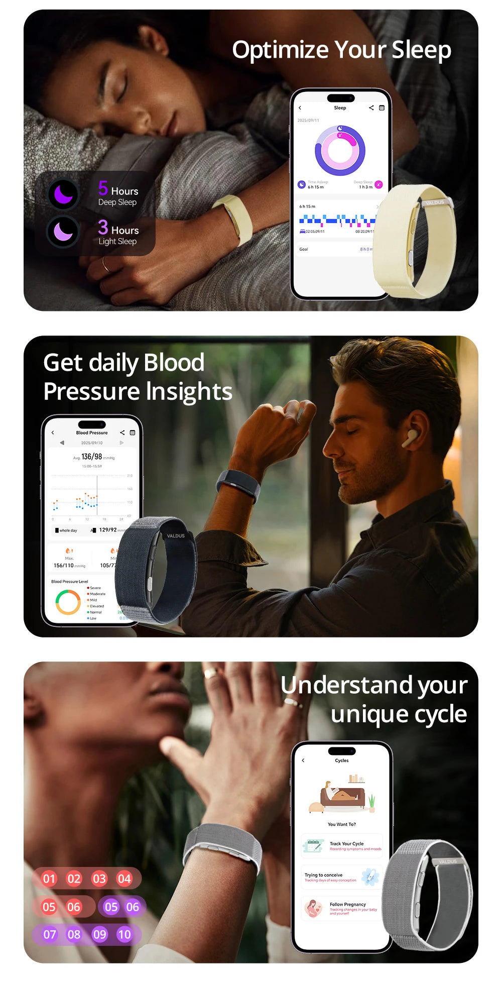 Screenless ECG HRV Smart Bracelet Heart Rate Blood Pressure Monitor Health Waterproof Multiple Sports Fitness Smart Bands Men