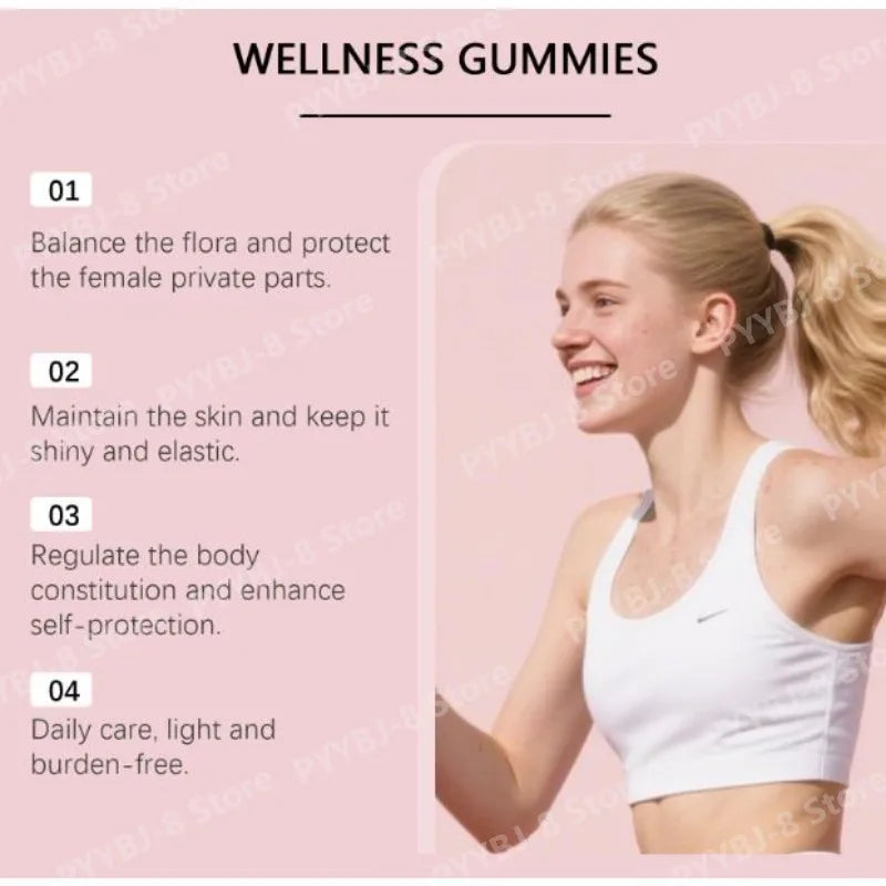 PH Wellness Gummie supplement with VitaminC,Cranberry and Pineapple Support Woman PH Balance & Digestive System Health 60 Count
