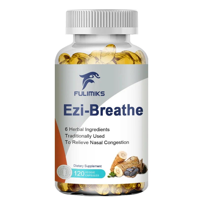 FULIMIKS Respiratory & Nasal Health Capsules, 6 Herbal, Relieves Stuffy Nose, Congestion, Rhinitis & Supports Breathing Comfort