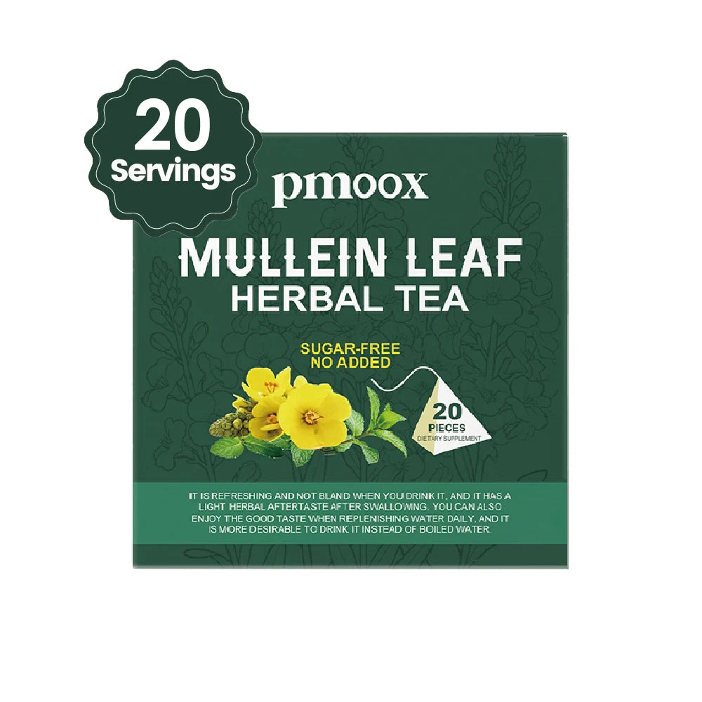 BetterLungs Mullein Tea Bags for Lung Detox - Respiratory Support with Thyme, Elderberry, Ginseng, Ginger, Caffeine Free, 15 Bag