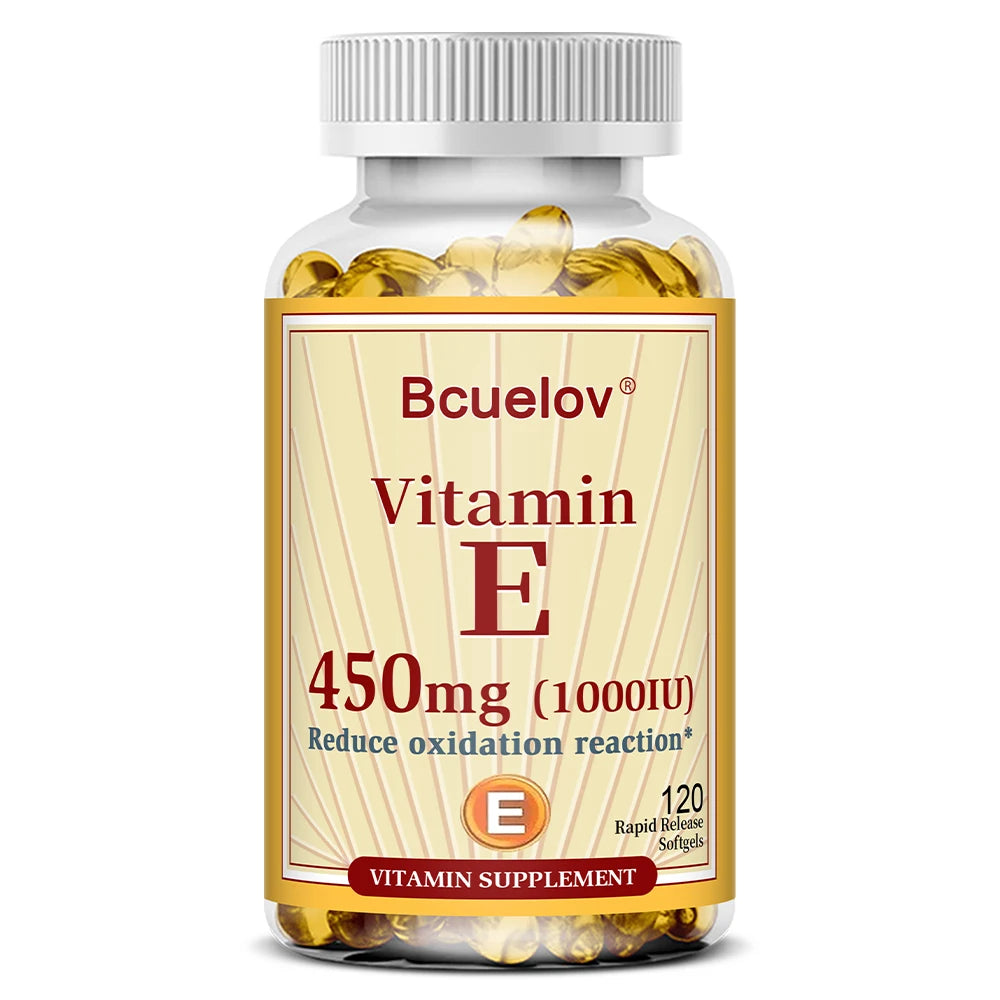 Vitamin E 1000 IU Anti-Aging Skin Supplement - Repair Skin Enhance Immunity, Antioxidant Improve Skin Quality