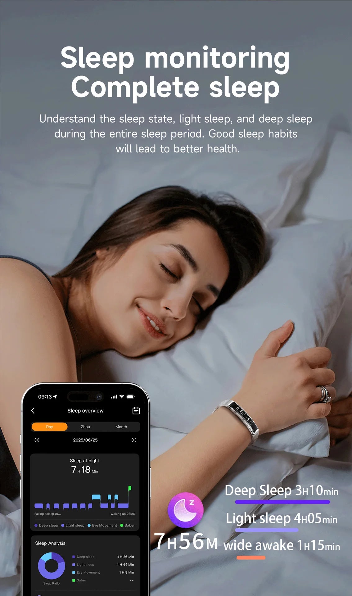 Women Smart Bracelet With Heart Rate Monitor Activity Fitness Tracker Sports Wristband Waterproof Smart Watch Men Smartband