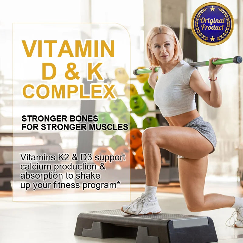 Alxfresh Vitamin D3+K2 Capsules for Immune, Joints, Muscles and Bones Support with Variety of Vitamins and Minerals Supplement
