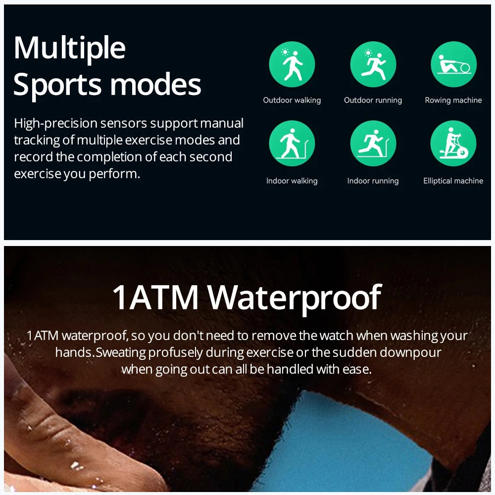 Screenless ECG HRV Smart Bracelet Heart Rate Blood Pressure Monitor Health Waterproof Multiple Sports Fitness Smart Bands Men