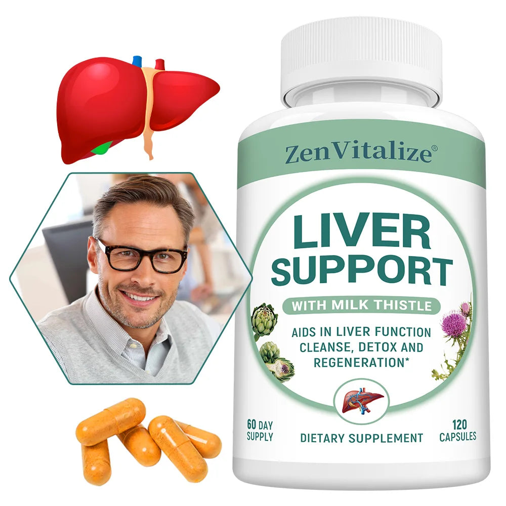 Liver Detox & Cleanse - Supports Healthy Liver Detoxification, Antioxidants, Improves Indigestion, with Milk Thistle, Dandelion