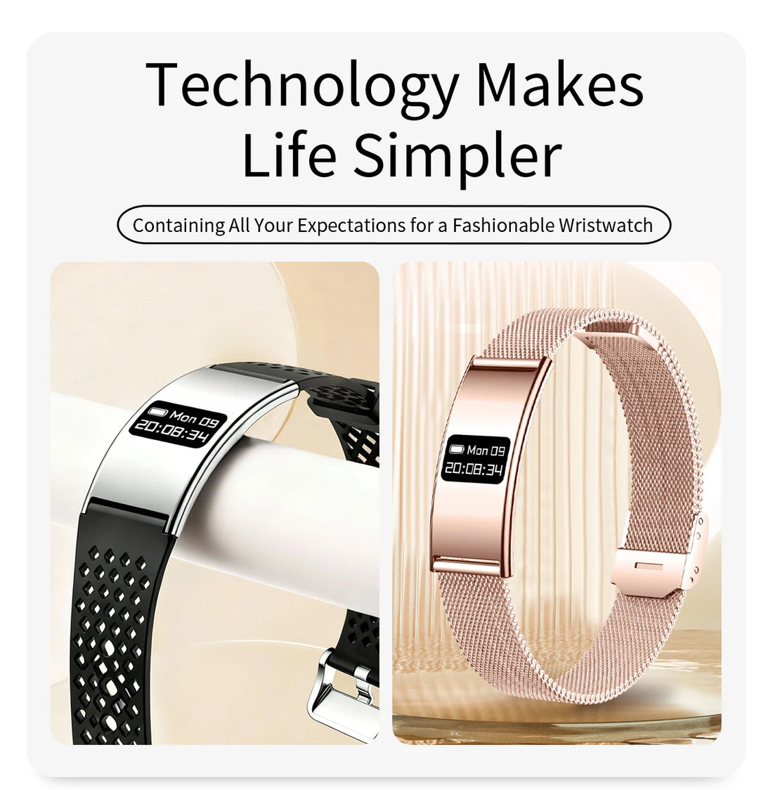 LIGE New 2.8mm Ultra-thin Smart Wristbands Heart Rate Health Monitoring Smart Bracelet Waterproof Sports Electronic Smart Watch