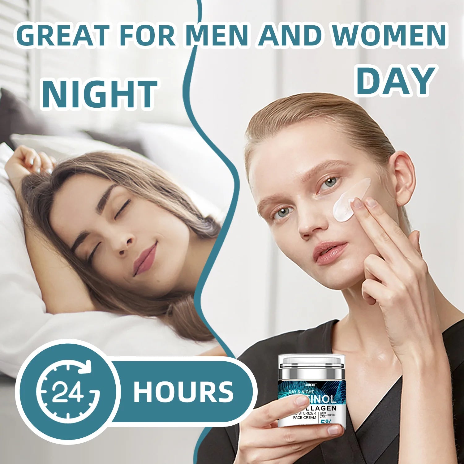 Retinol Anti Aging Face Cream Collagen Wrinkle Remover Hyaluronic Acid Moisturizing Creams Skincare Fade Fine Line Products 50ML