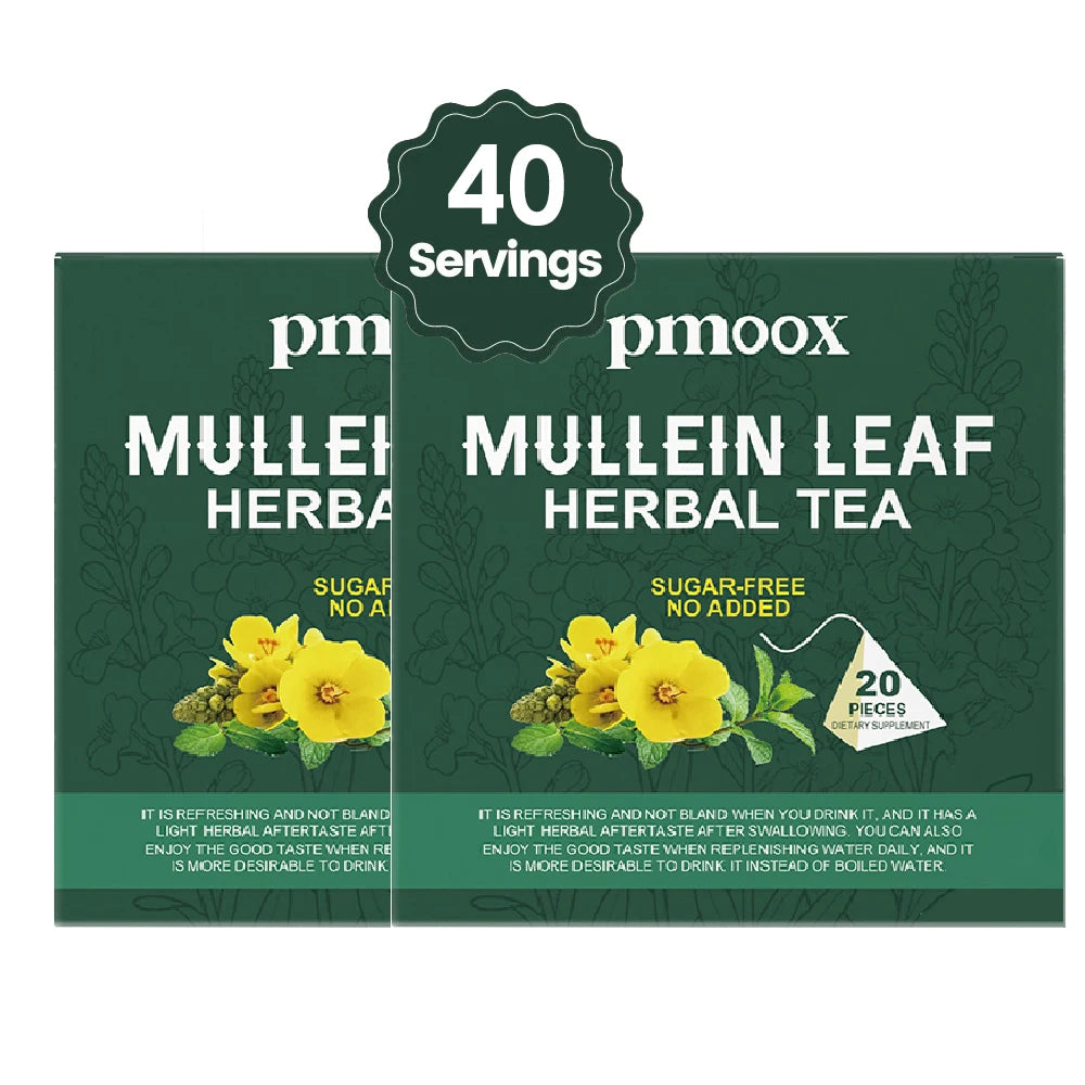 BetterLungs Mullein Tea Bags for Lung Detox - Respiratory Support with Thyme, Elderberry, Ginseng, Ginger, Caffeine Free, 15 Bag
