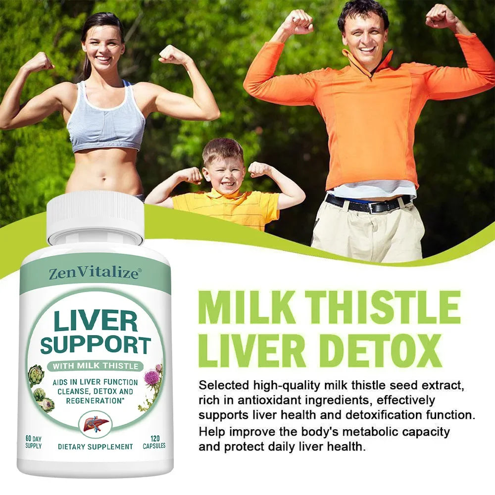 Liver Detox & Cleanse - Supports Healthy Liver Detoxification, Antioxidants, Improves Indigestion, with Milk Thistle, Dandelion