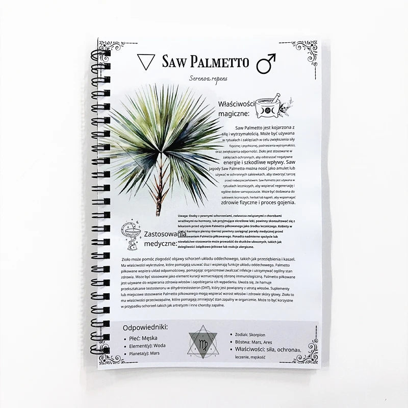 The Lost Book of Herbal Remedies Spiral Notebook Polish Edition Cover Journal for Herbalists & Natural Wellness Notes
